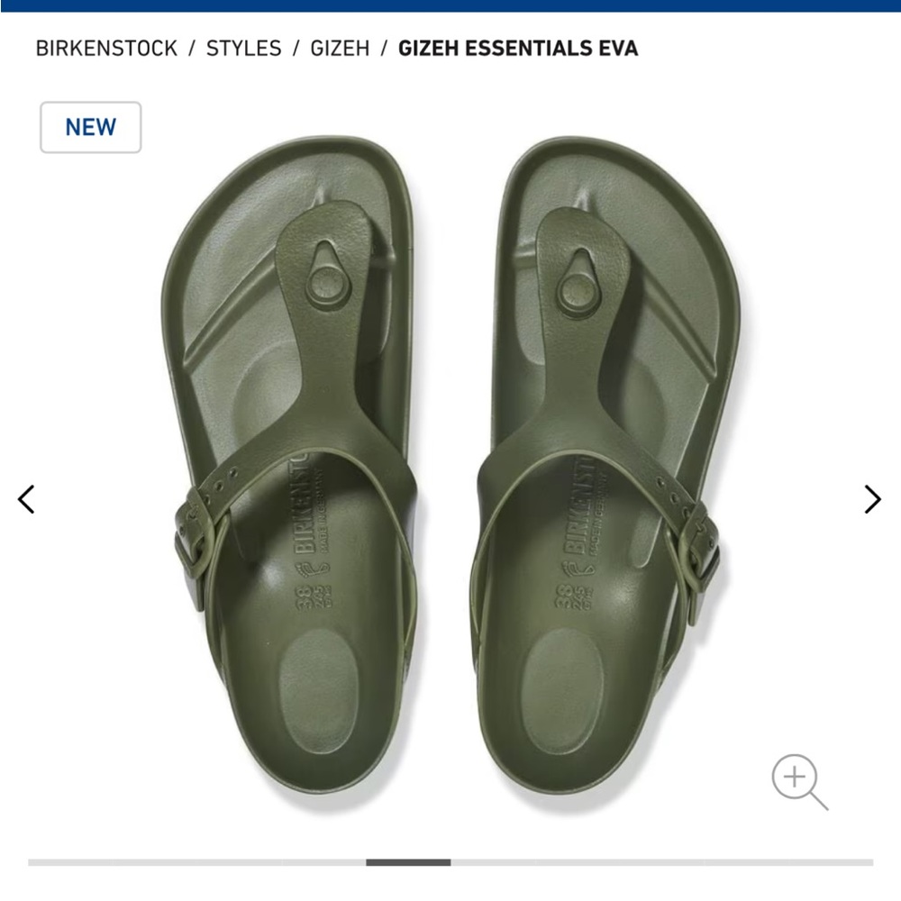BIRKENSTOCK Gizeh Eva waterproof thong Sandal. New In box. women size 9.